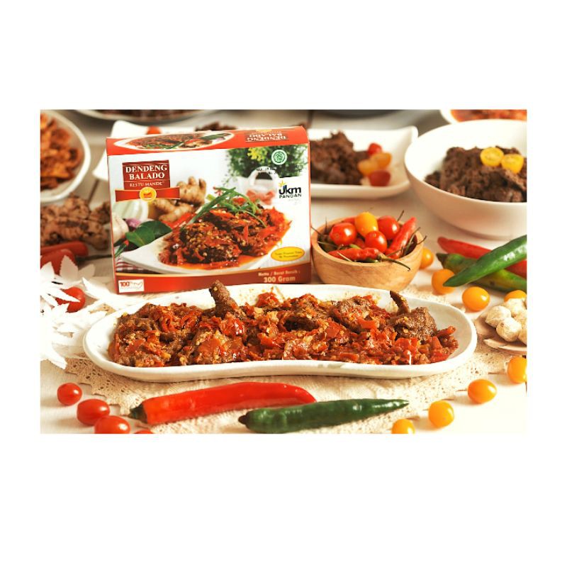

Restu Mande [ISTIMEWA] Dendeng Balado Kemasan : Dendeng Sapi Restu Mande Kemasan Vakum 300gr