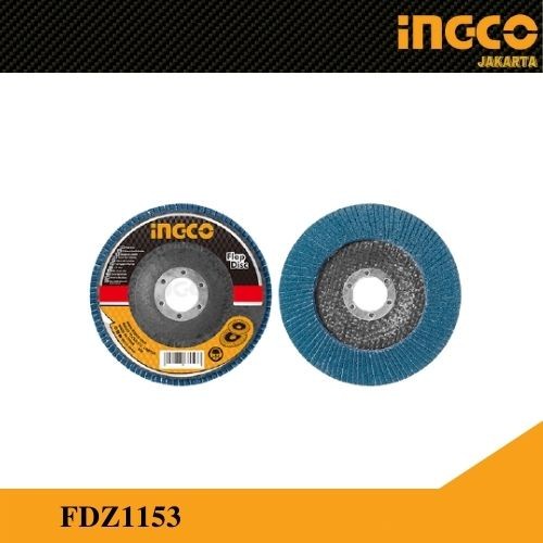 10-Pcs Zirconia Flap Disk (P80) INGCO FDZ1153 Mata Gerinda Stainless