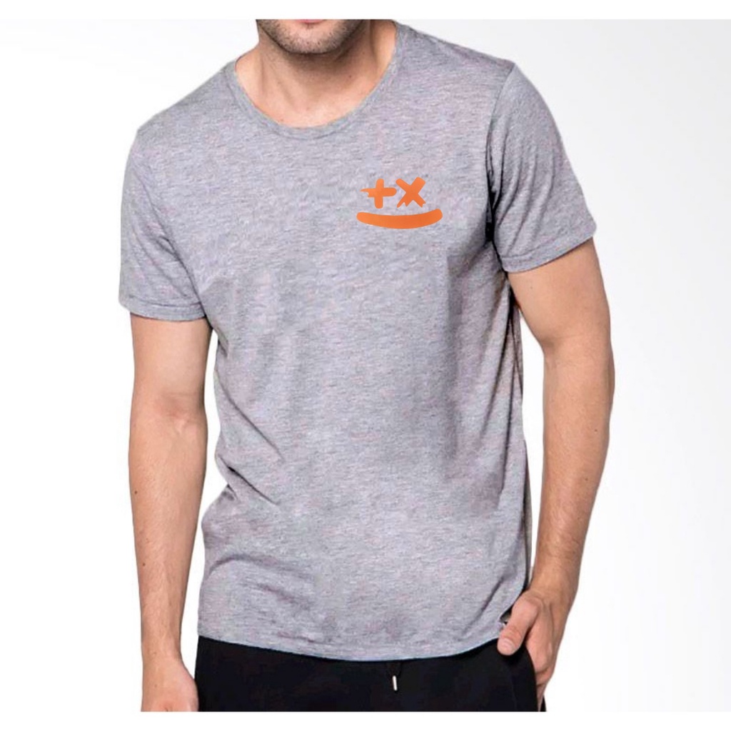 KAOS PRIA LENGAN PENDEK MOTIF LOGO CATTON COMBED DAN BISA COD