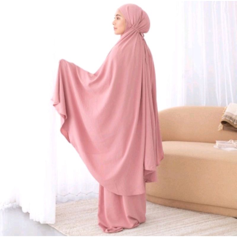 mukena crinkle polos/mukena polos /mukena polos jumbo /mukena polos premium