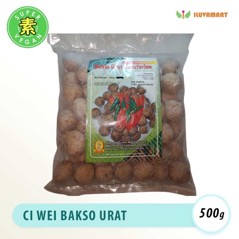 

CI WEI Bakso Urat Vegetarian 500gr Meatball Vegetarian Tanpa Pengawet