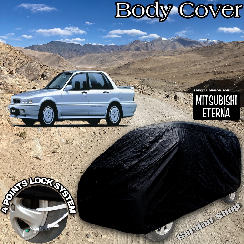 Sarung Mobil MITSUBISHI ETERNA Hitam POLOS Body Cover Mitsubishi Eterna Full Black