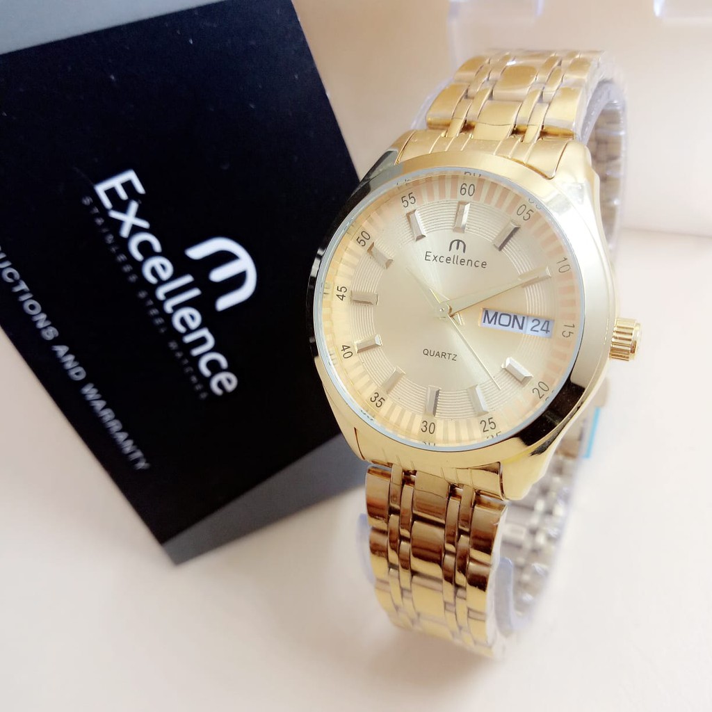 Excellence 8520 - Jam Tangan Wanita Murah - Analog Quartz - Stainless - Anti Air - Original