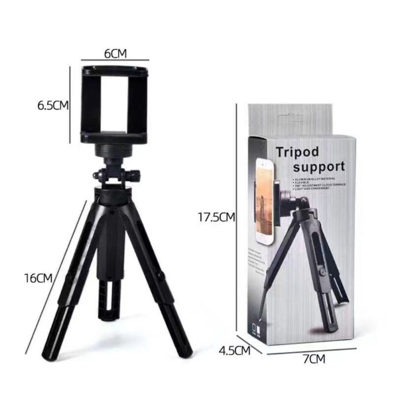 Tripod Mini Tempat Hp Pegangan Handphone Mini Plus Holder Kaki Tiga