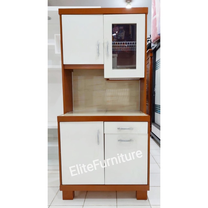 Lemari Sayur Dapur 2Pintu / Rak sayur 2 pintu Bahan kayu BLOCTEACK lemari sayur 2 pintu putih