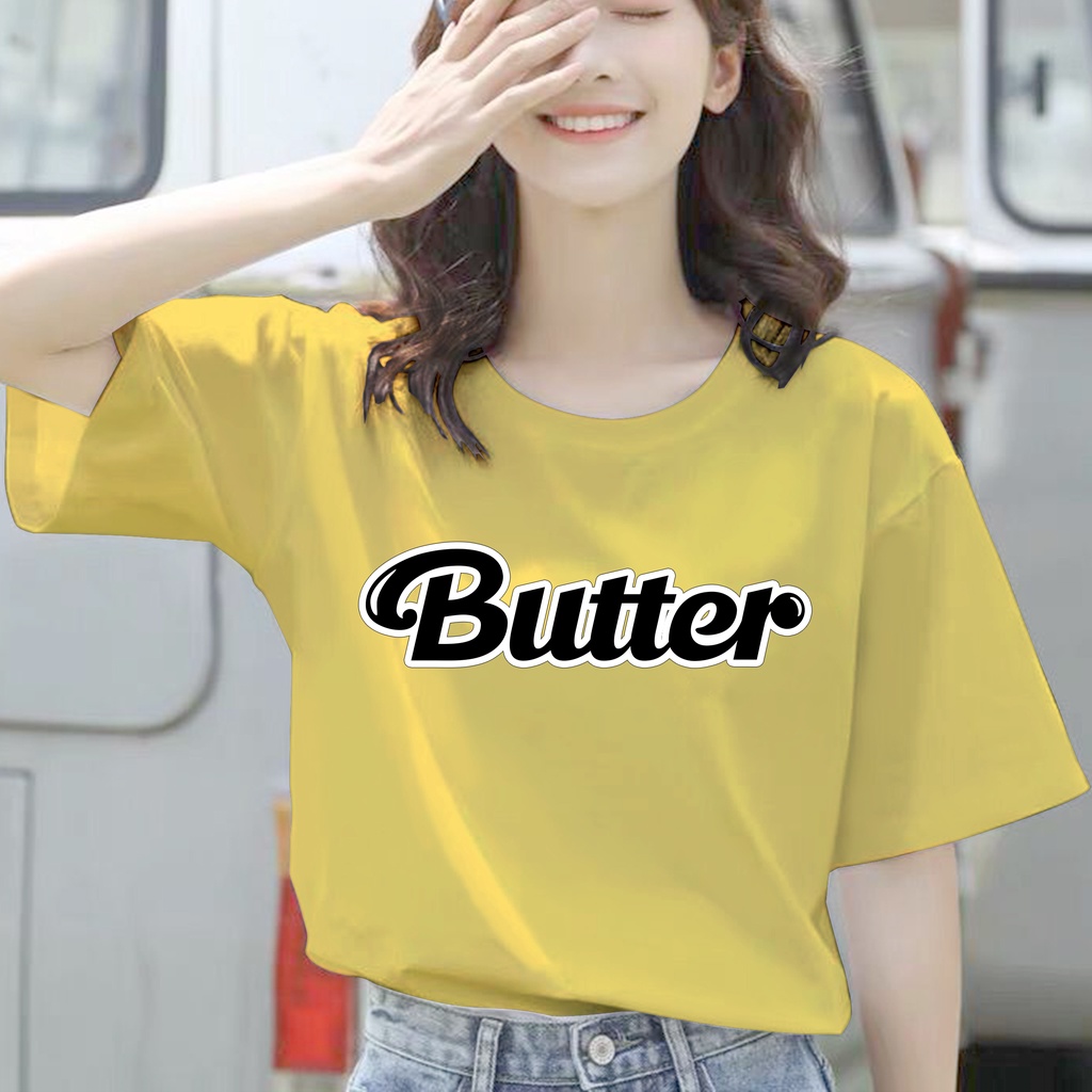 CALVIERO SHOP - BAJU KAOS ATASAN WANITA PRINTFONT BUTTER PRINT