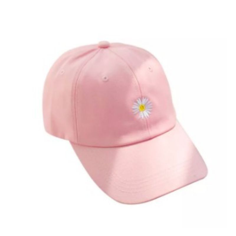 Topi Baseball Bordir Bunga Daisy Korean Style Hat