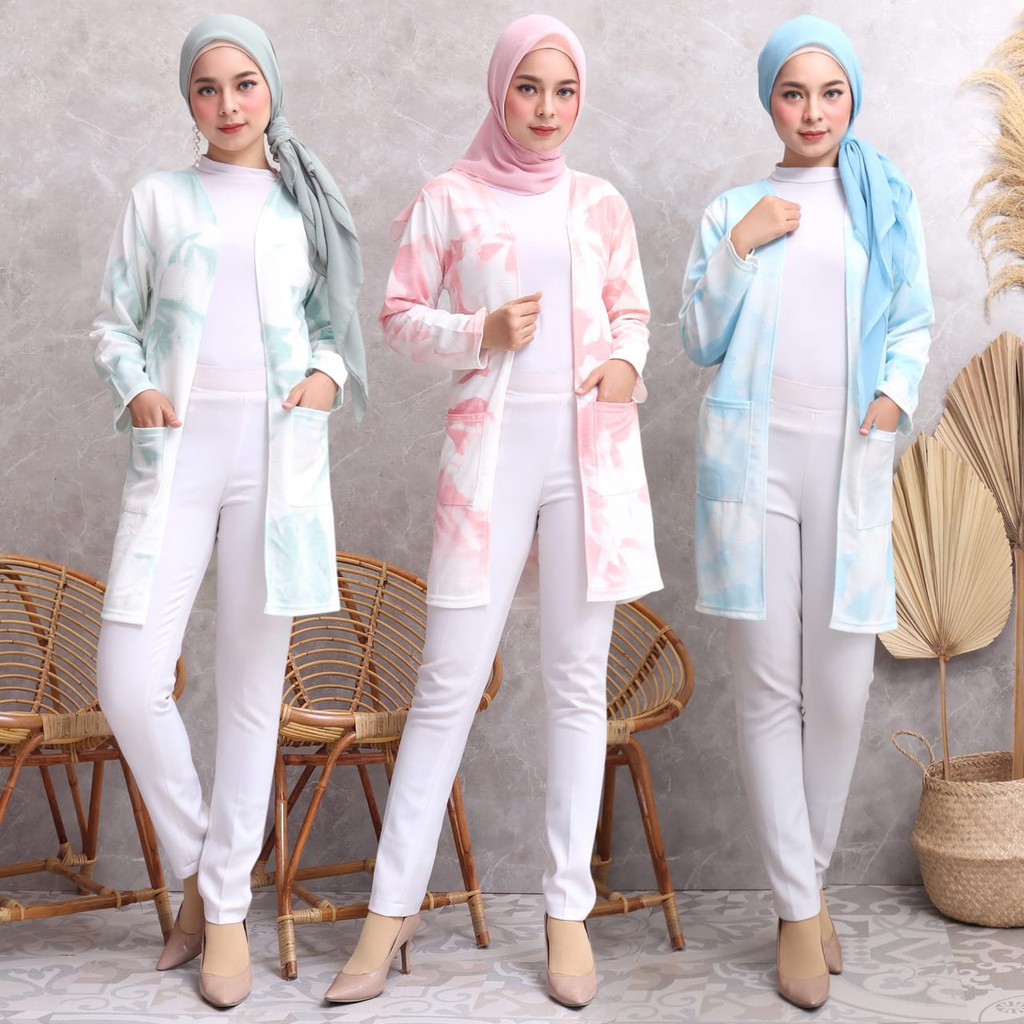 F_mode fashion_CARDIGAN WANITA MUSLIMAH - LONG OUTER CARDIGAN OUTER ABSTRAK- KARDIGAN WANITA TERBARU