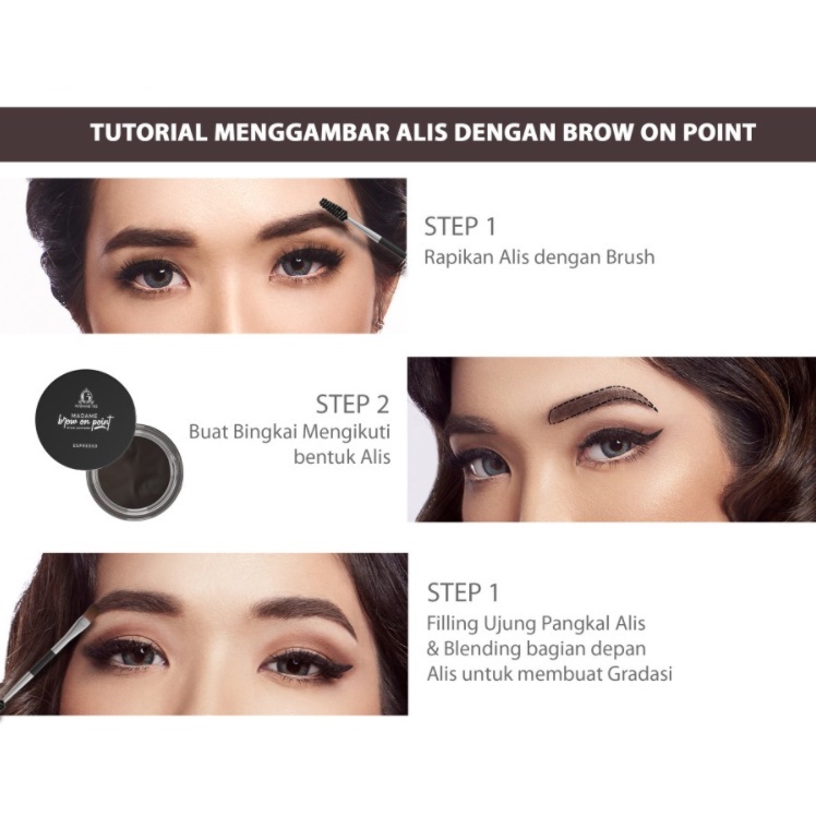 MADAME GIE MADAME BROW ON POINT BROW POMADE - EYEBROW POMADE CREAM WATERPROOF