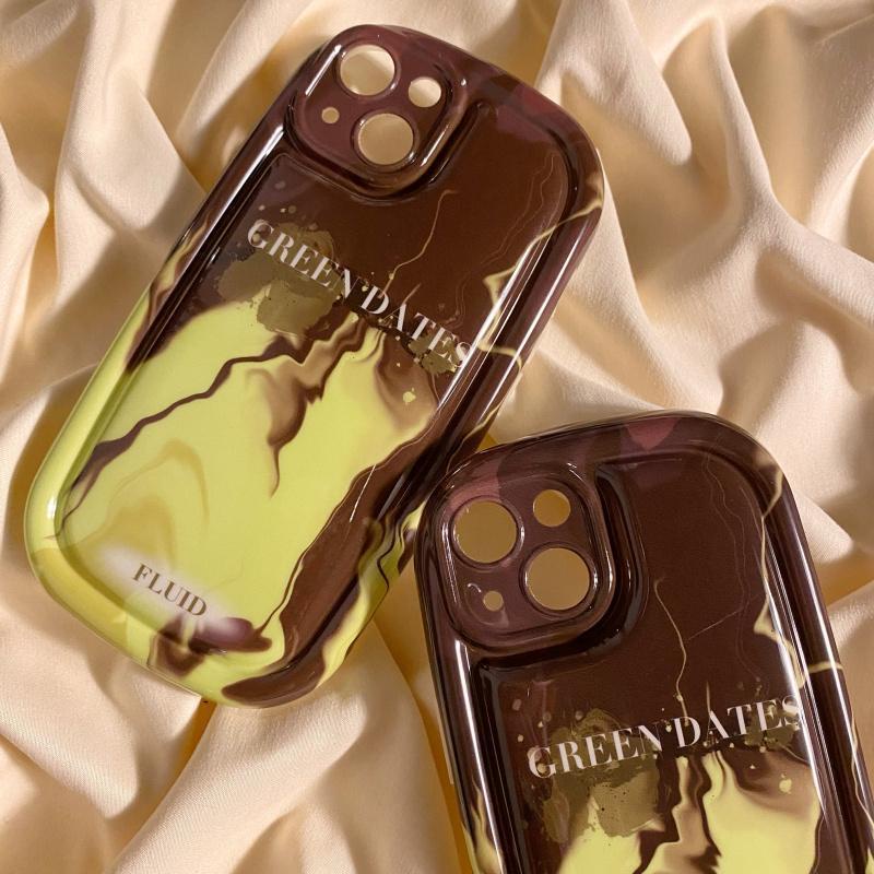 Case Glossy Motif Morandi Smudge Untuk iPhone 12 13 11 Pro Max X Xs Max Xr hhje