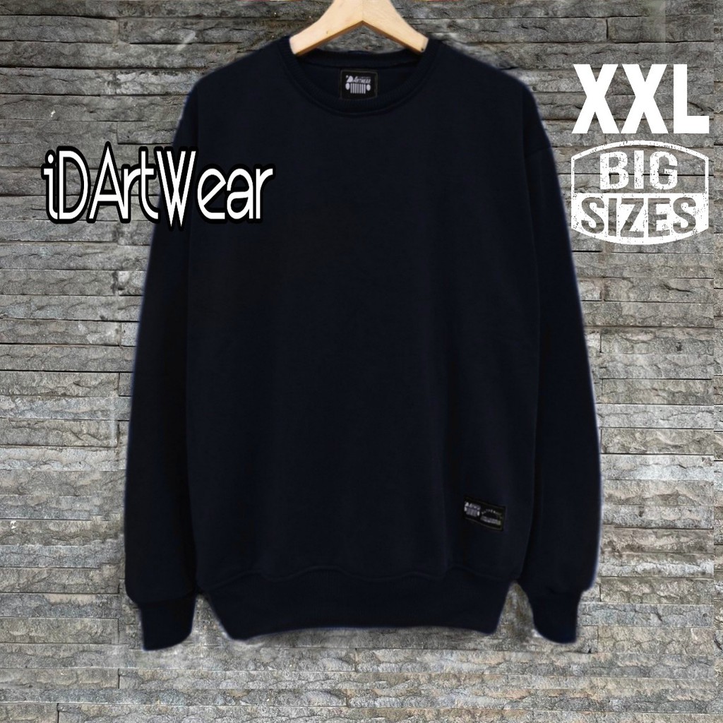 Sweater Crewneck Polos Jumbo/Big Size Crewneck Polos Pria Wanita