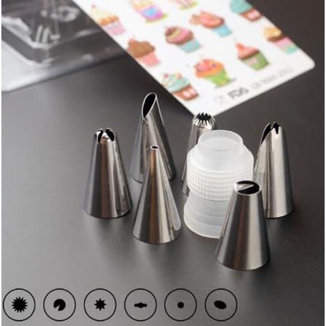 Cupcake Icing Piping Nozzles (6pcs)