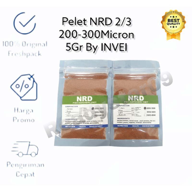 pelet NRD 200-300 / Pelet NRD 2/3 Original Pakan burayak Ikan Hias 5gr