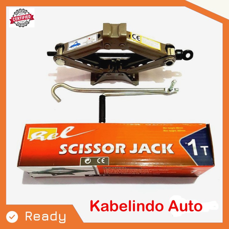 DONGKRAK MOBIL MODEL JEMBATAN SCISSOR JACK KAPASITAS 1 TON UNIVERSAL