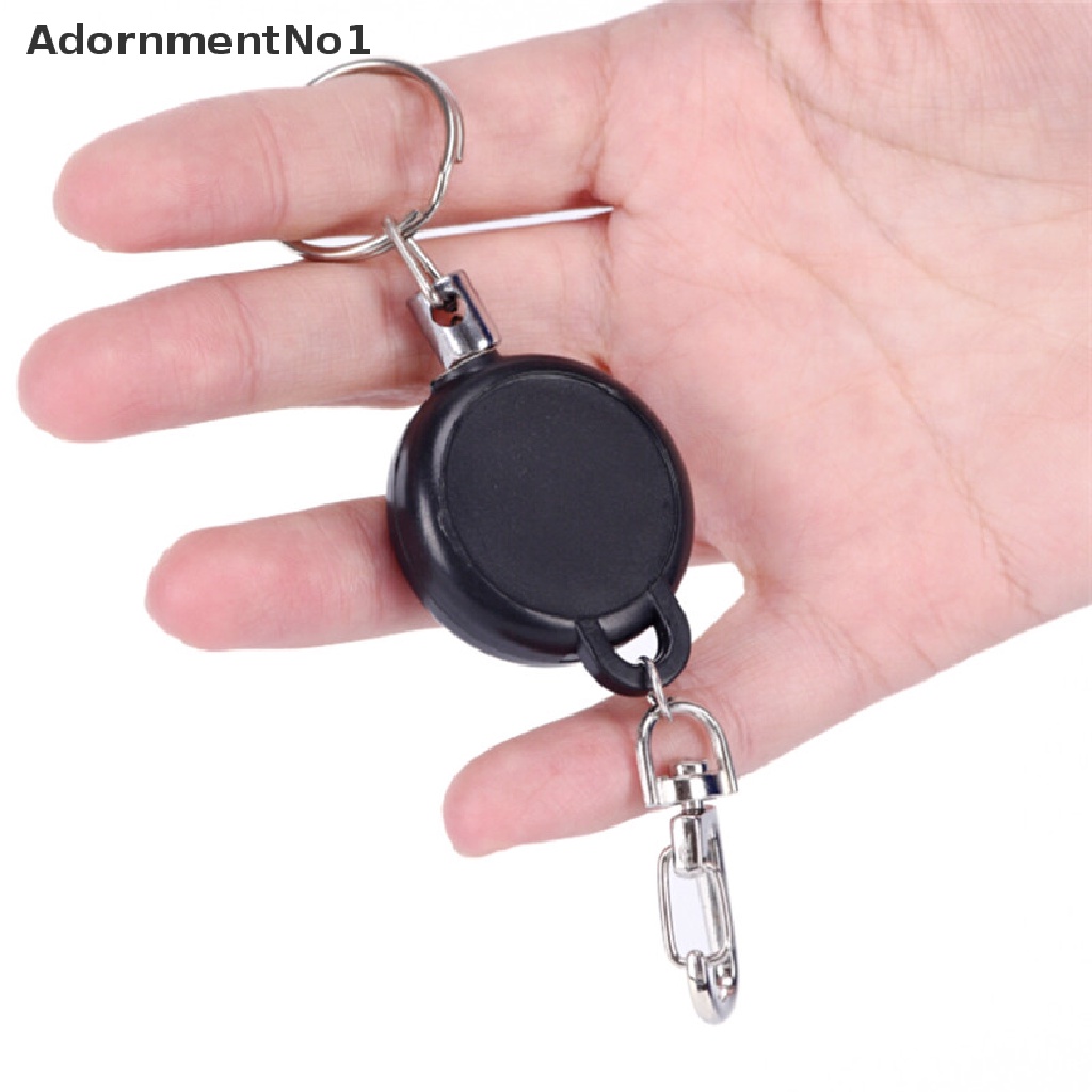 (AdornmentNo1) Gantungan Kunci / Kartu Identitas Retractable Bahan Baja