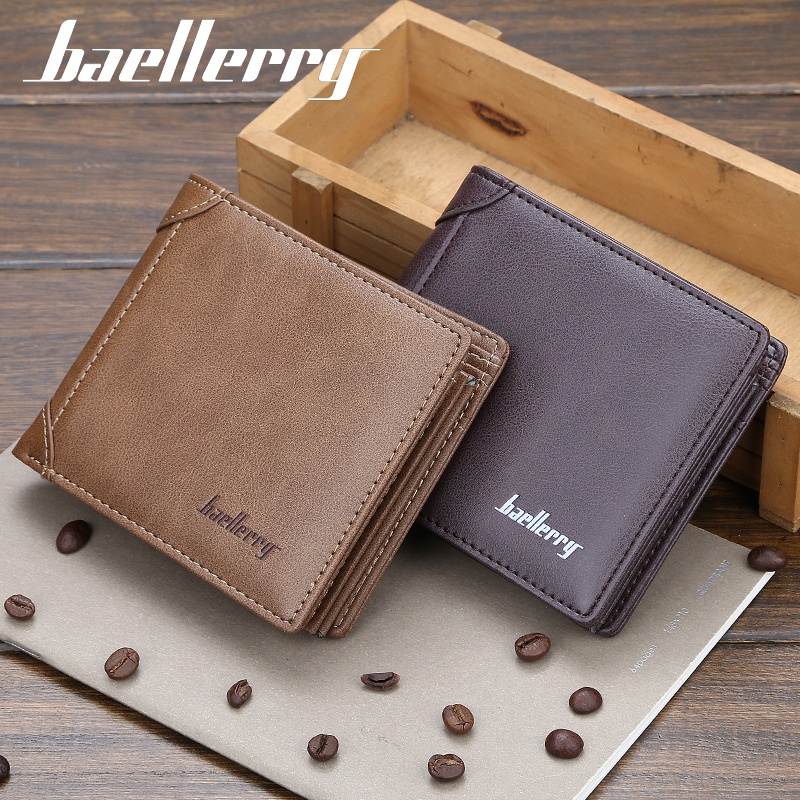 BAELLERRY D1306 Dompet Pria Lipat Bahan Kulit PU Leather Premium WATCHKITE WKOS