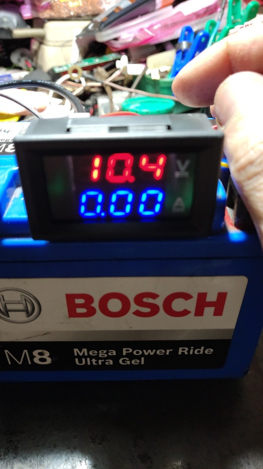 [cele]dc 0-100v 10a Ammeter Voltmeter Digital/tampilan Ganda/detektor Tegangan 0.28 Merah Biru Led