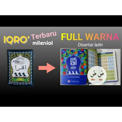 Buku Iqro Cara Cepat Membaca Al-Qur'an Edisi Milenial A5 - ORI - Iqro A5 Milenial - Iqra Anak - Iqro