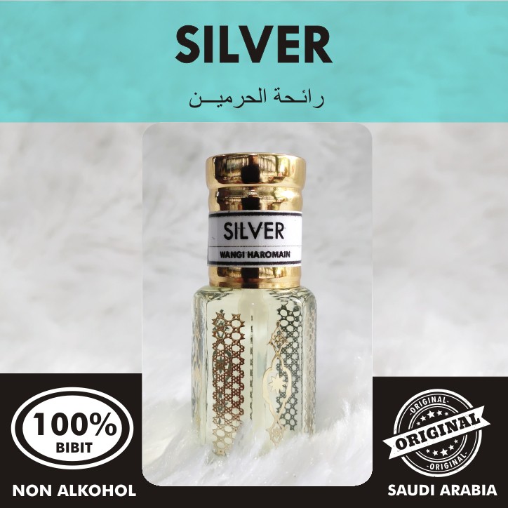 Parfum Silver Asli Saudi Arabia Minyak Wangi Non Alkohol 100 % bibit murni