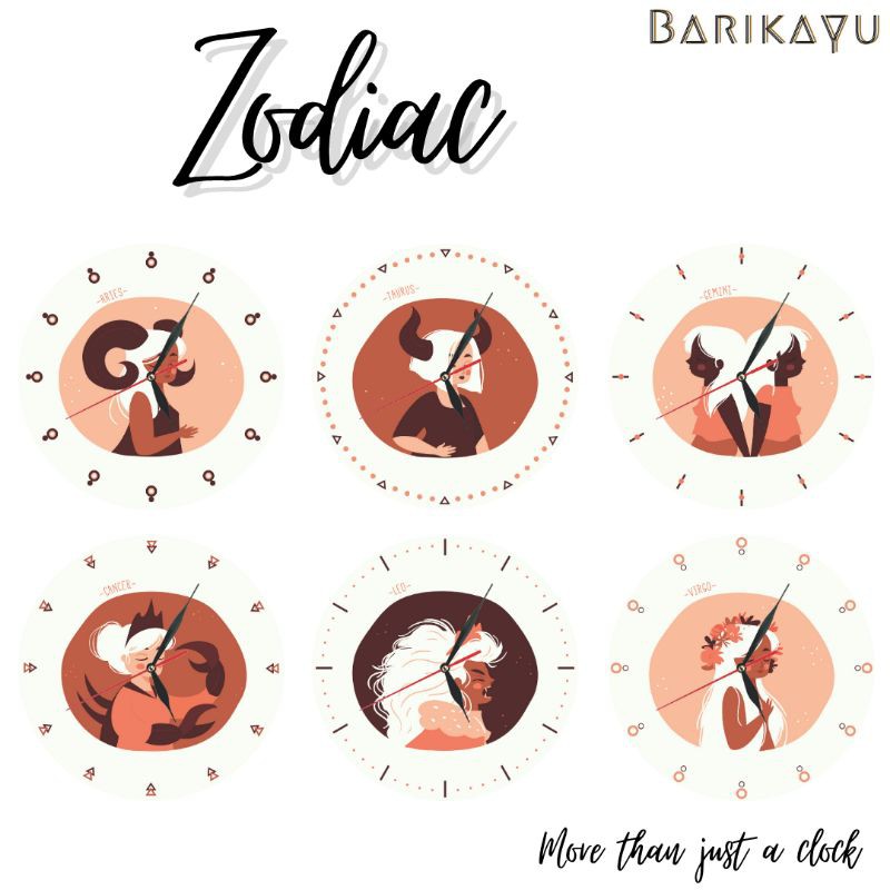 JAM DINDING KAYU CUSTOM ZODIAK