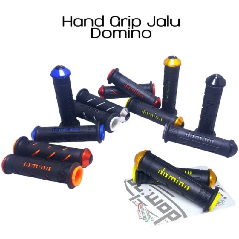 Handgrip Motor Handfat  Domino Garis + Jalu Cnc Universal Buat Semua Motor Bisa