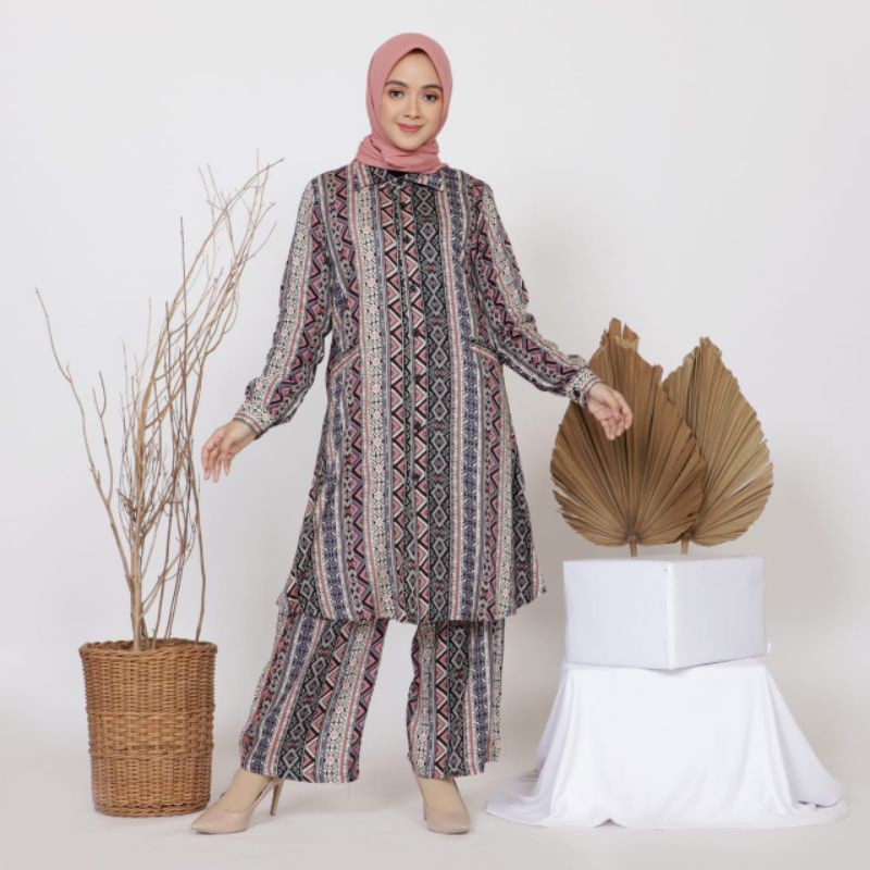 Set Homedress Sultan Katun Motif Rayon by Zayna Project