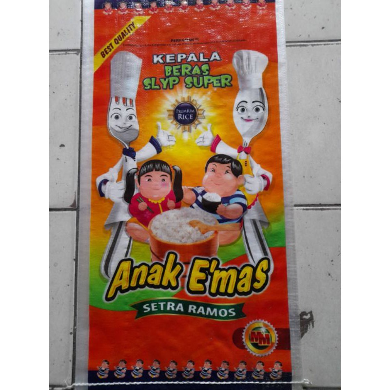 

karung beras laminasi ANAK MAS 20 kg(ini kemasan bukan beras )