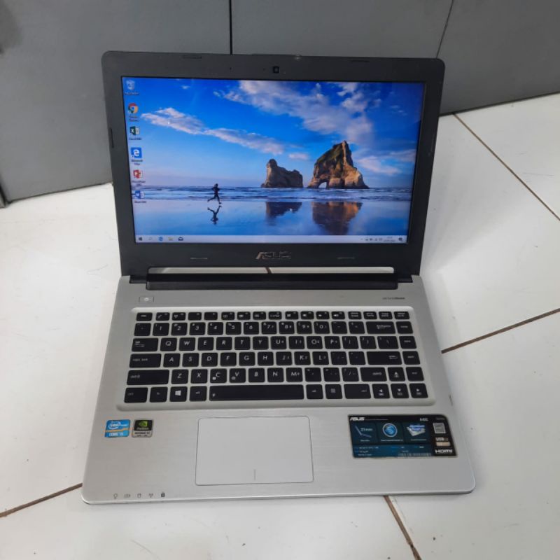 Laptop Asus K46CM Cor i5-3317U Nvdia Geforce GT 635 2GB Ram 4GB HDD 500GB Windows 10 Layar 14 inch