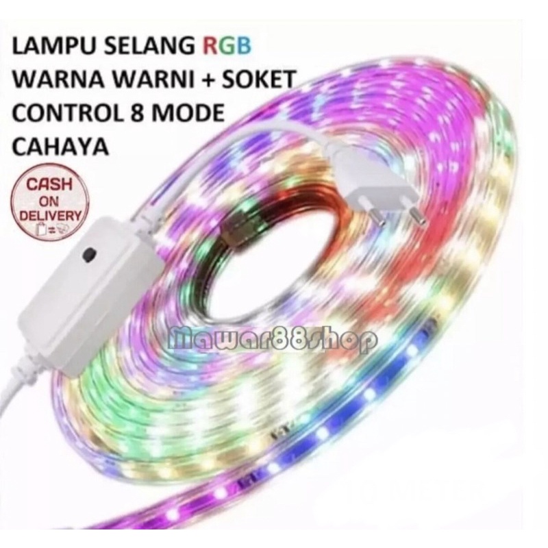 LAMPU STRIP LED 5050 3528 / super lampu natal 8 METER RGB + ADAPTOR