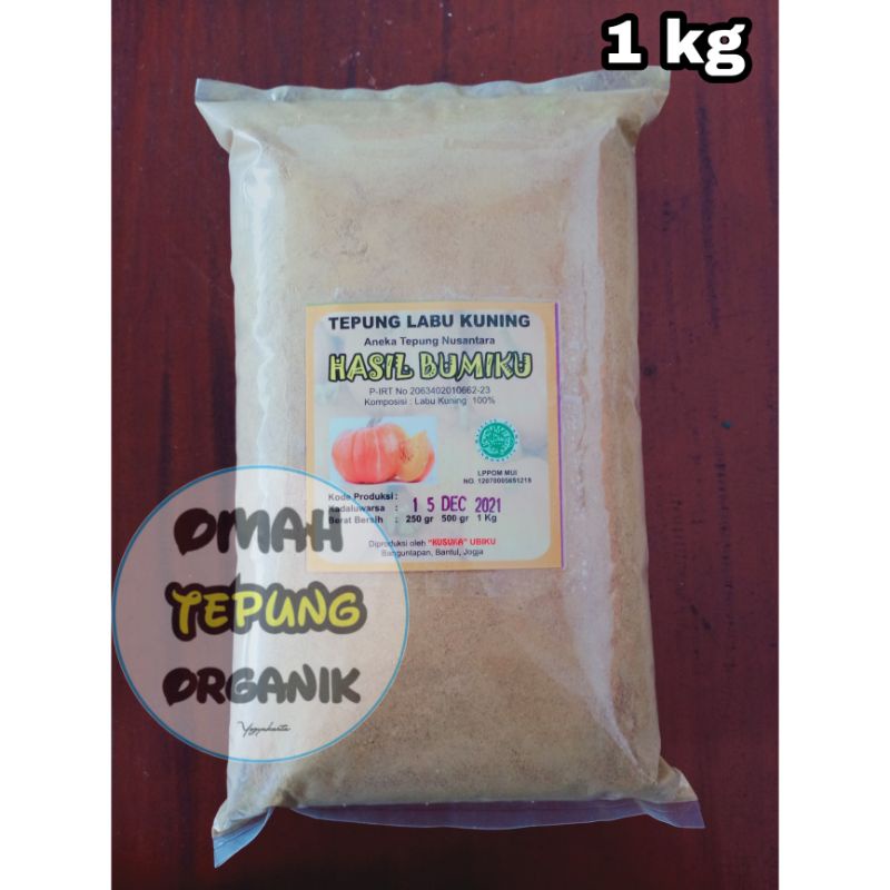 Tepung Labu Kuning Organik Kemasan 1 Kg Pumpkin Powder Tepung Mpasi