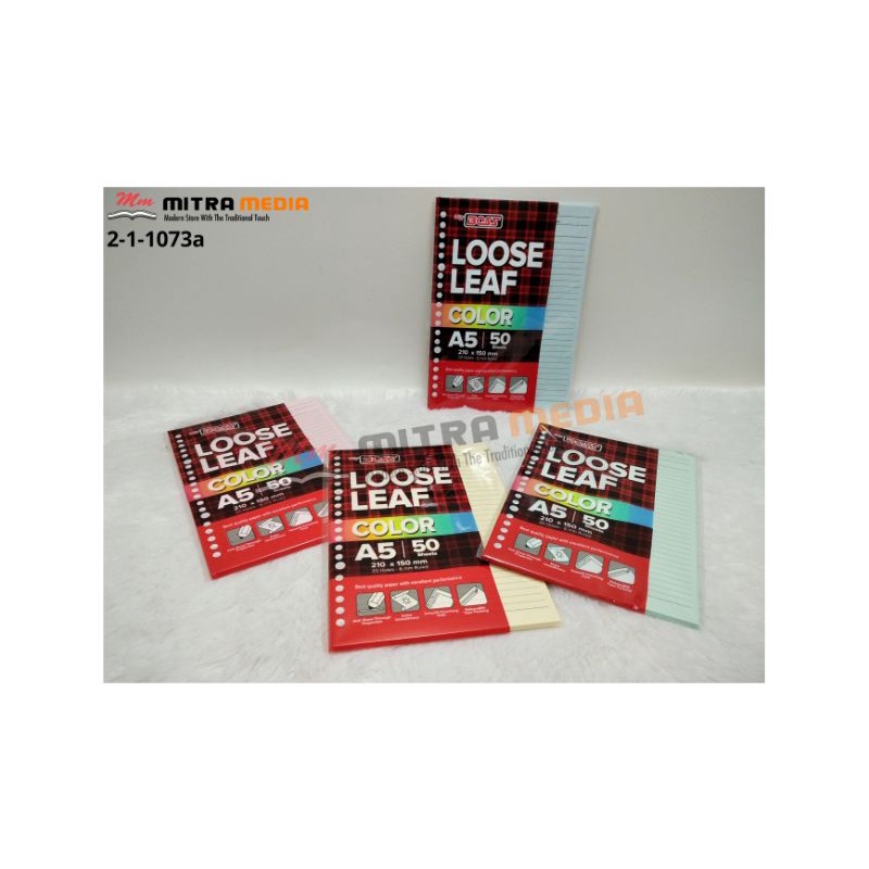 

LOOSE LEAF / ISI BINDER A5 50 SAMPAI 100 LEMBAR WARNA BERGARIS