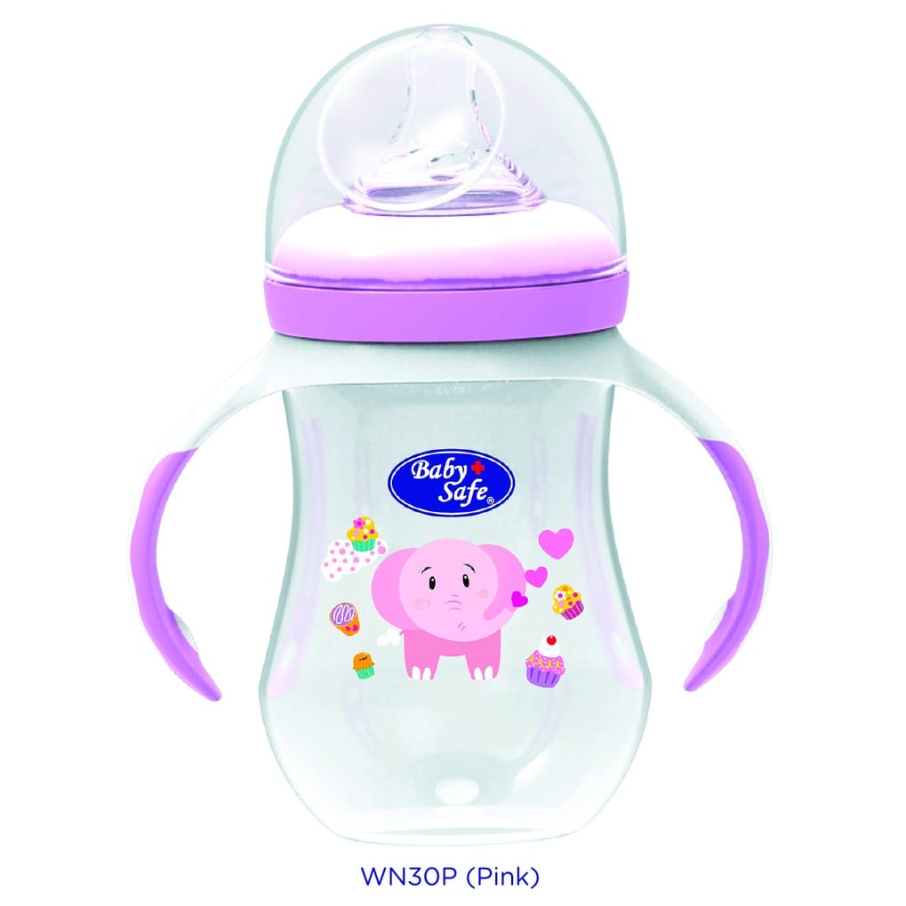 Baby Safe WN30 3 Stage Feeding Bottle / Botol Susu Bayi 3 Tahapan / Perlatan Makan Bayi (Tersedia varian warna) - 250ml