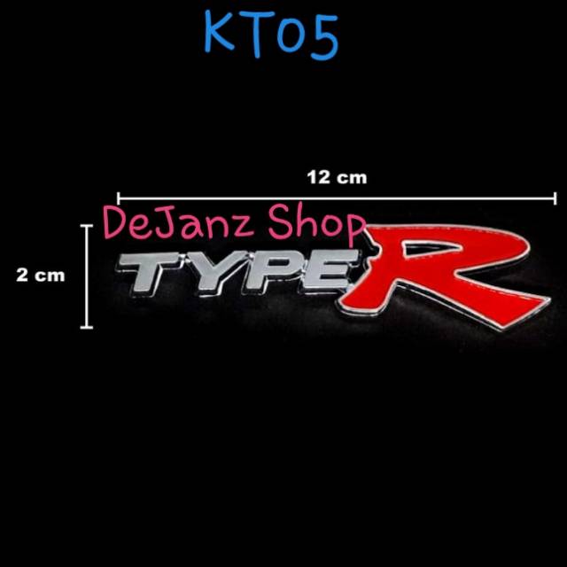 Emblem Tempelan Logo Sticker Lambang Stiker Tulisan TYPE R . Kecil