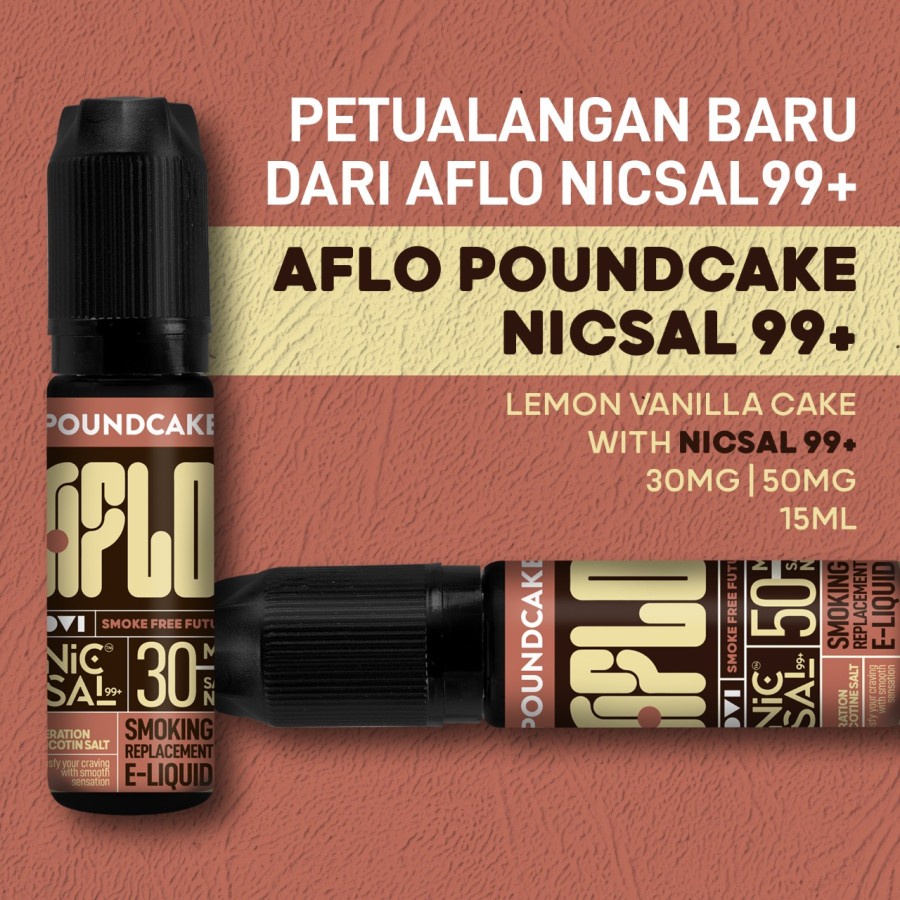 LIQUID AFLO POUNDCAKE LEMON VANILLA CAKE BY MOVI NISCALT99+ 15ML AUTHENTIC 100% POUNDCAKE