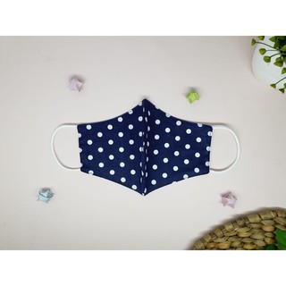  Masker  Kain Motif Polkadot  2 Lapis Katun Washable Shopee  