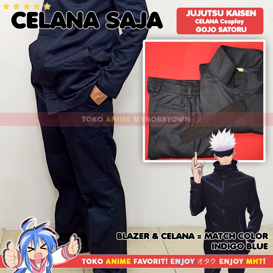 Celana Cosplay Anime Gakuran Jujutsu Kaisen Gojo Satoru