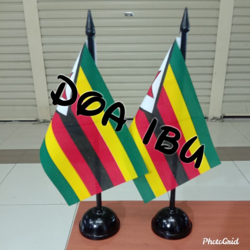 

best seller tiang kayu meja+bendera ZIMBABWE ready stock