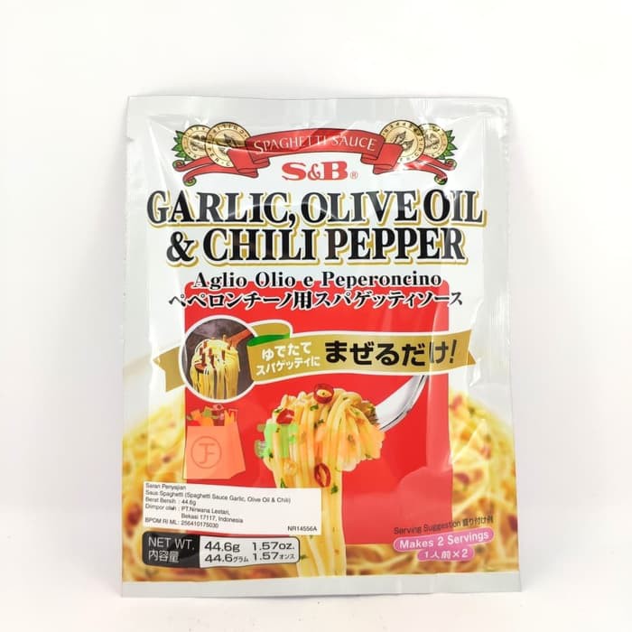 

Saus Spaghetti S&B Garlic Olive Oil Chilli Pepper Aglio Olio