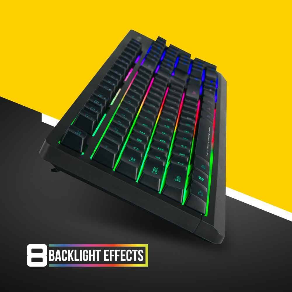 Armaggeddon AK666 Kalashnikov Keyboard Gaming Anti Ghosting Spill Proof Multicolour LED Backlight Membrane Silent Keyboard