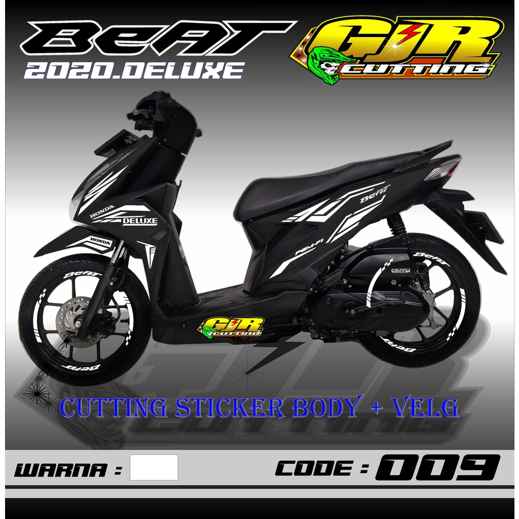 Cutting Sticker Beat Deluxe - Free Sticker VELG Stiker Motor Beat - Cutting Stiker Honda Beat Deluxe