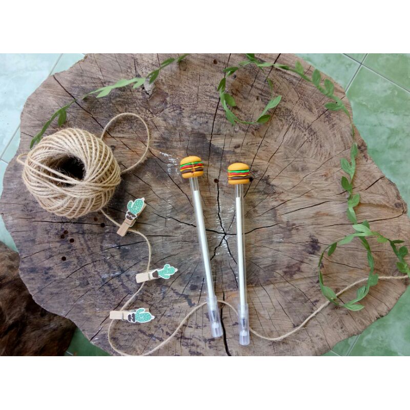 

Pulpen Gel Burger Pena Gel Karakter Ballpoint Gel Karakter Pulpen Lucu Bolpen Unik