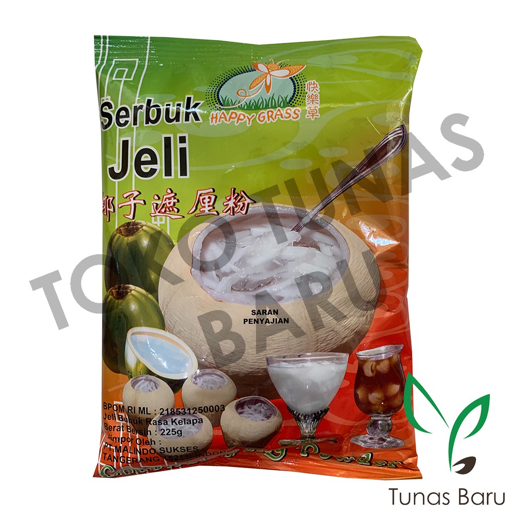 

Serbuk Jeli Bubuk Rasa Kelapa (Jelly Powder with Coconut Flavor) Happy Grass