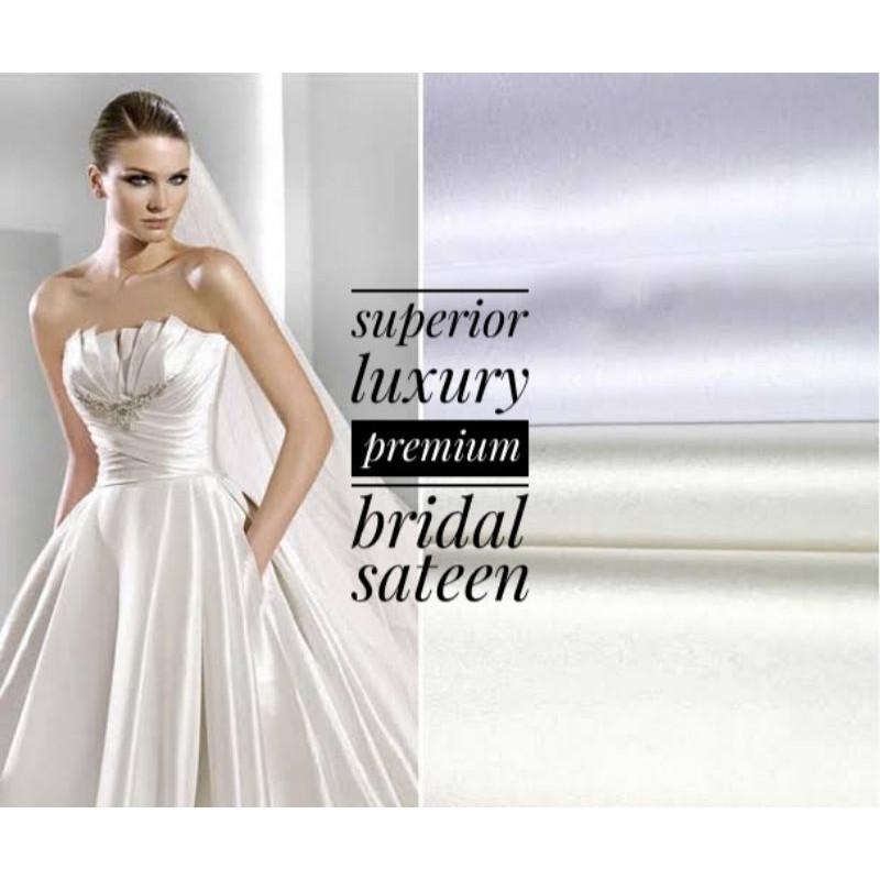 satin bridal premium luxury thick import paris super tebal