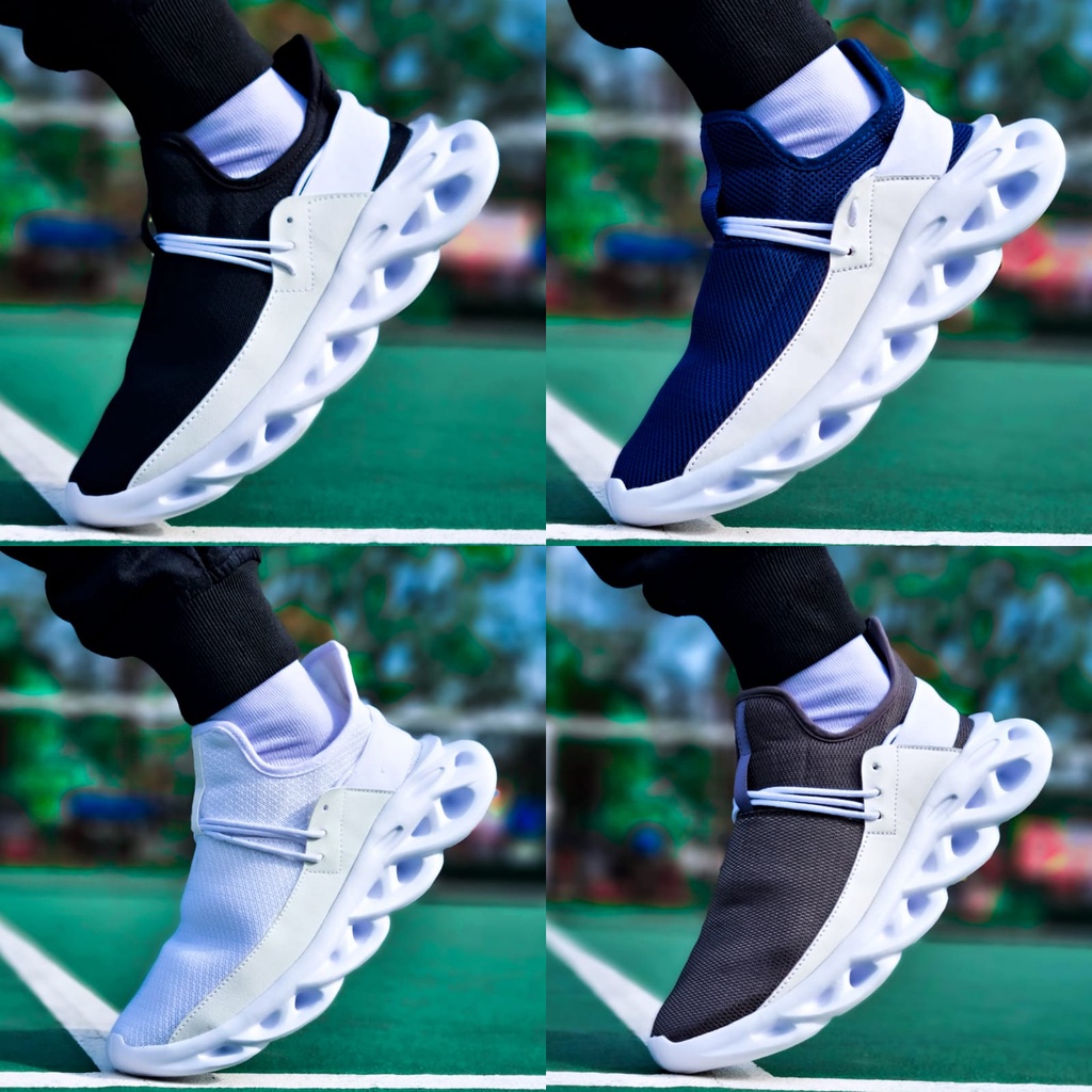Sneakers Polos Sepatu Slip On Tali Polos "SELOP BW” Original - Sepatu Sneakers Pria Wanita