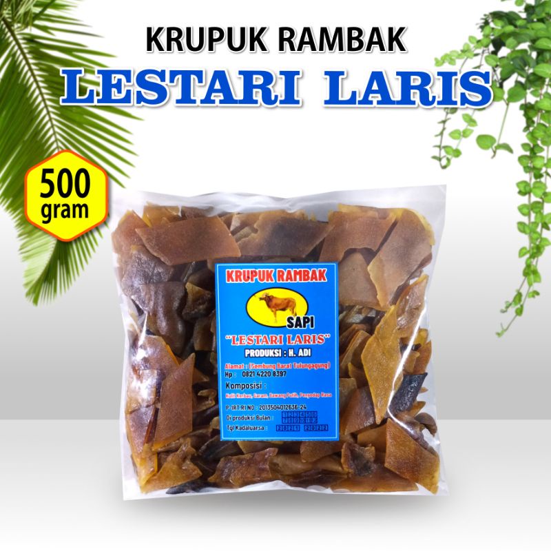 Krupuk Rambak Sapi Mentah 500gr/Krecek/Rambak Asli TULUNGAGUNG