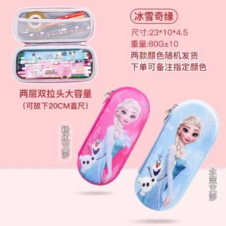 Tempat Pensil Motif Frozen Unicorn Dino Superhero Kartun 3D Bahan Eva Untuk Anak