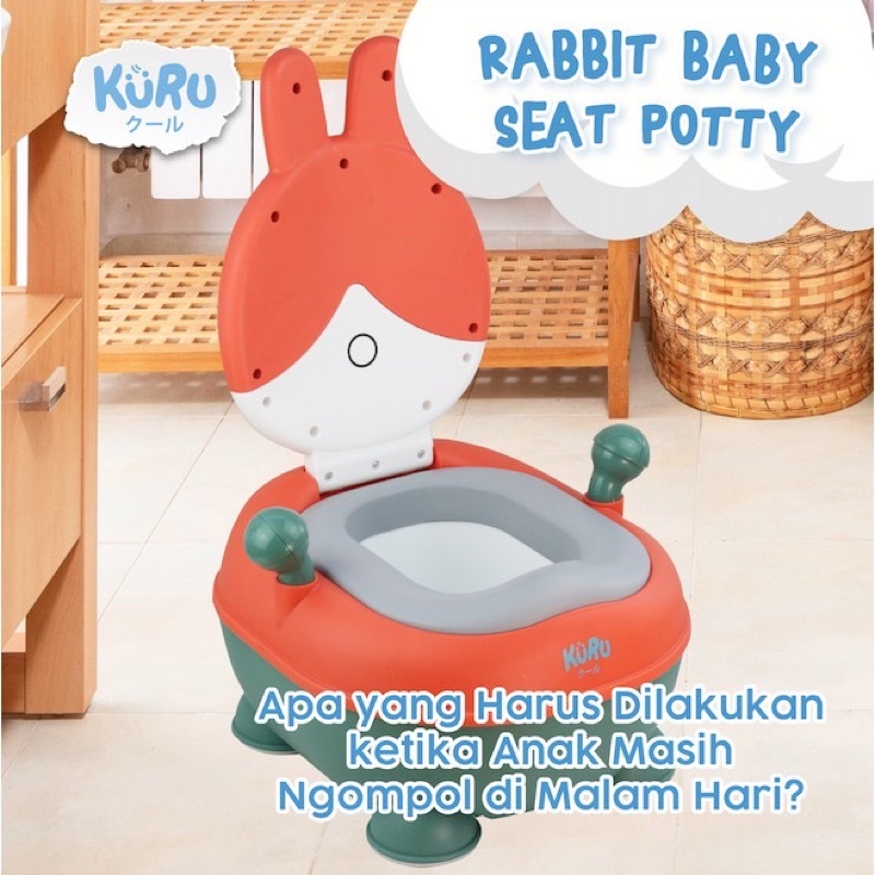 Kuru Potty Training Baby Rabbit Pispot Anak Bayi Kelinci Toilet Seat Premium Potty