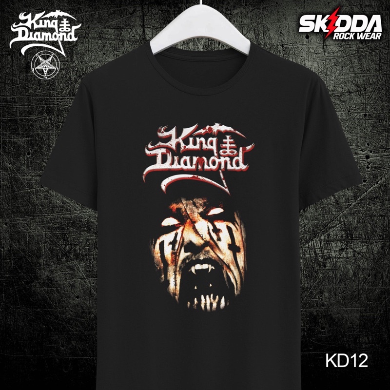 T Shirt Kaos Band Metal KING DIAMOND - KD12 - Premium Black NSA
