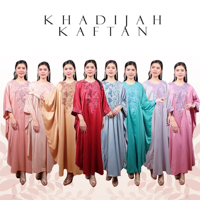 KHADIJAH KAFTAN SATIN WANITA / KAFTAN PESTA / KAFTAN WANITA LEBARAN -