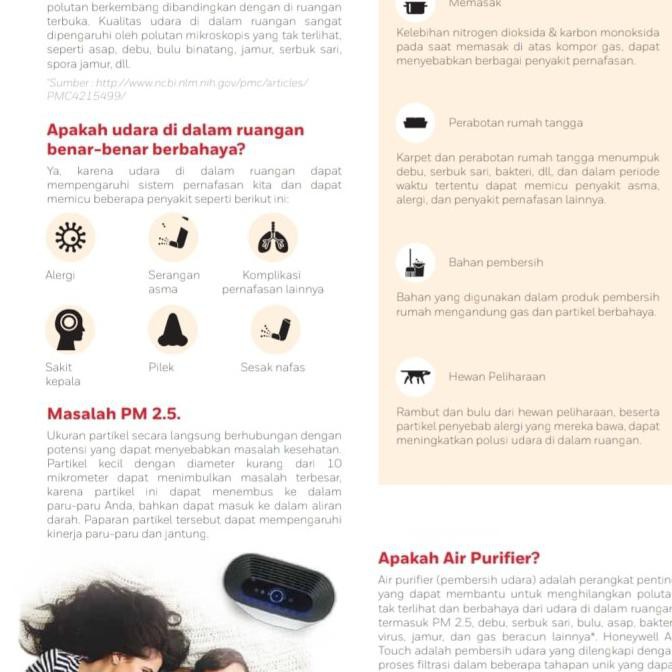 Honeywell Air Purifier Penjernih Penyaring Udara Air Touch Liliansarishop